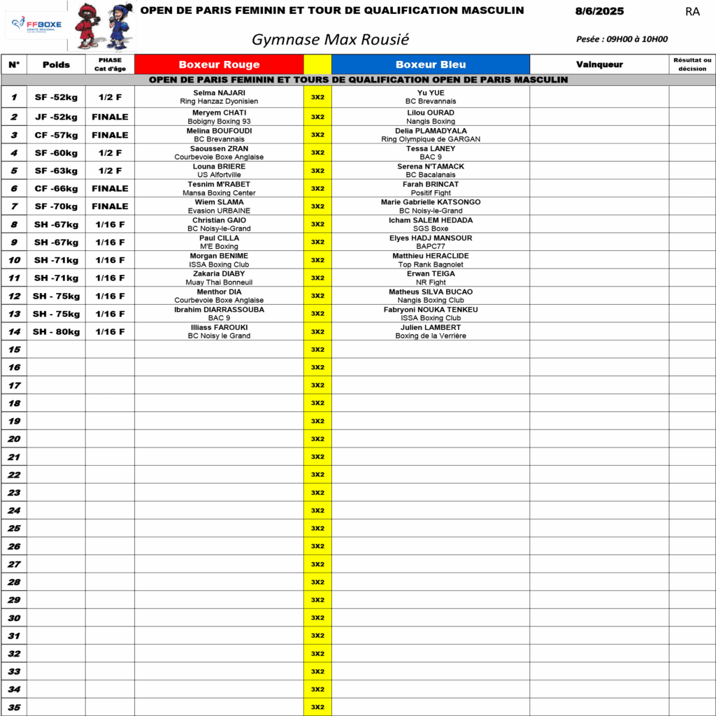 programme_ba_opendeparis_dimanche8juin | Comité d'Île-de-France de Boxe
